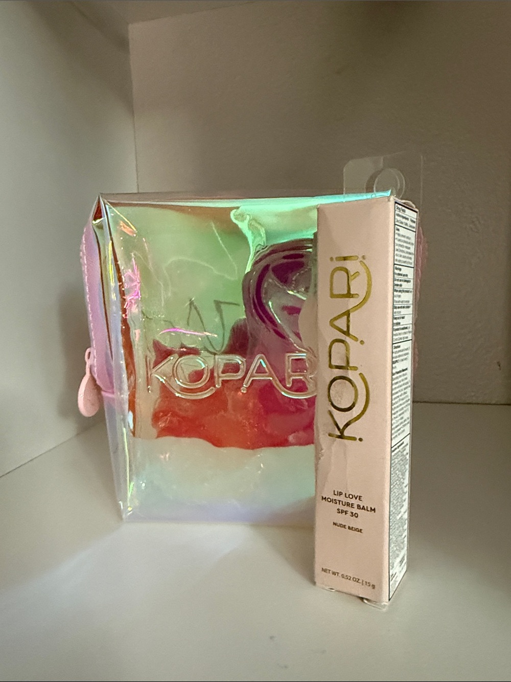 Kopari Lip Love Moisture Balm SPF 30 Nude Beige - Cosmetic Bag - NWB